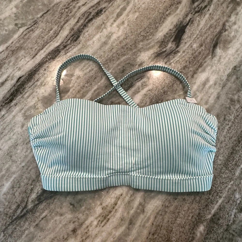 NWOT Shade & Shore Ribbed Bralette Adjustable Bikini Top, Multiple Sizes - Picture 4 of 8